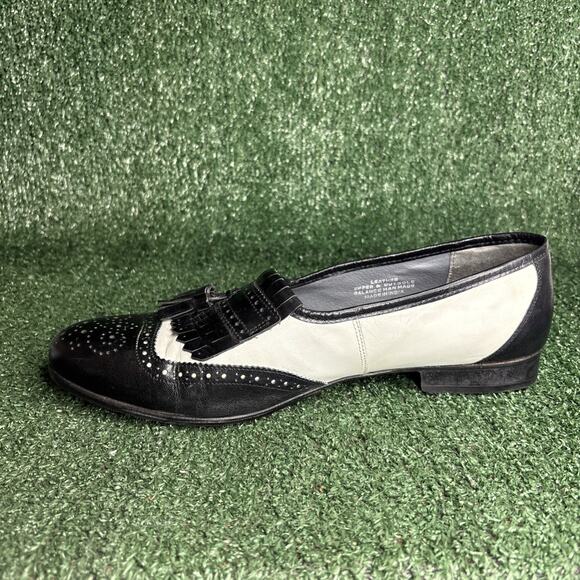 Vintage Stacy Adams Spectator Tassel Kiltie Loafers 23469 Leather Brogue Size 12 main image 8